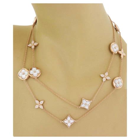 louis vuitton flower necklace price|louis vuitton necklace with diamond.